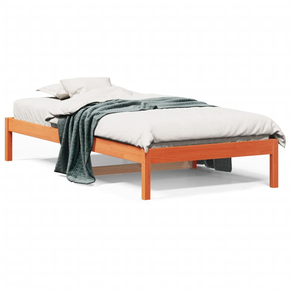 Łóżko Dzienne Sofa Rama Łóżka Drewniana Brązowa 90x200 cm