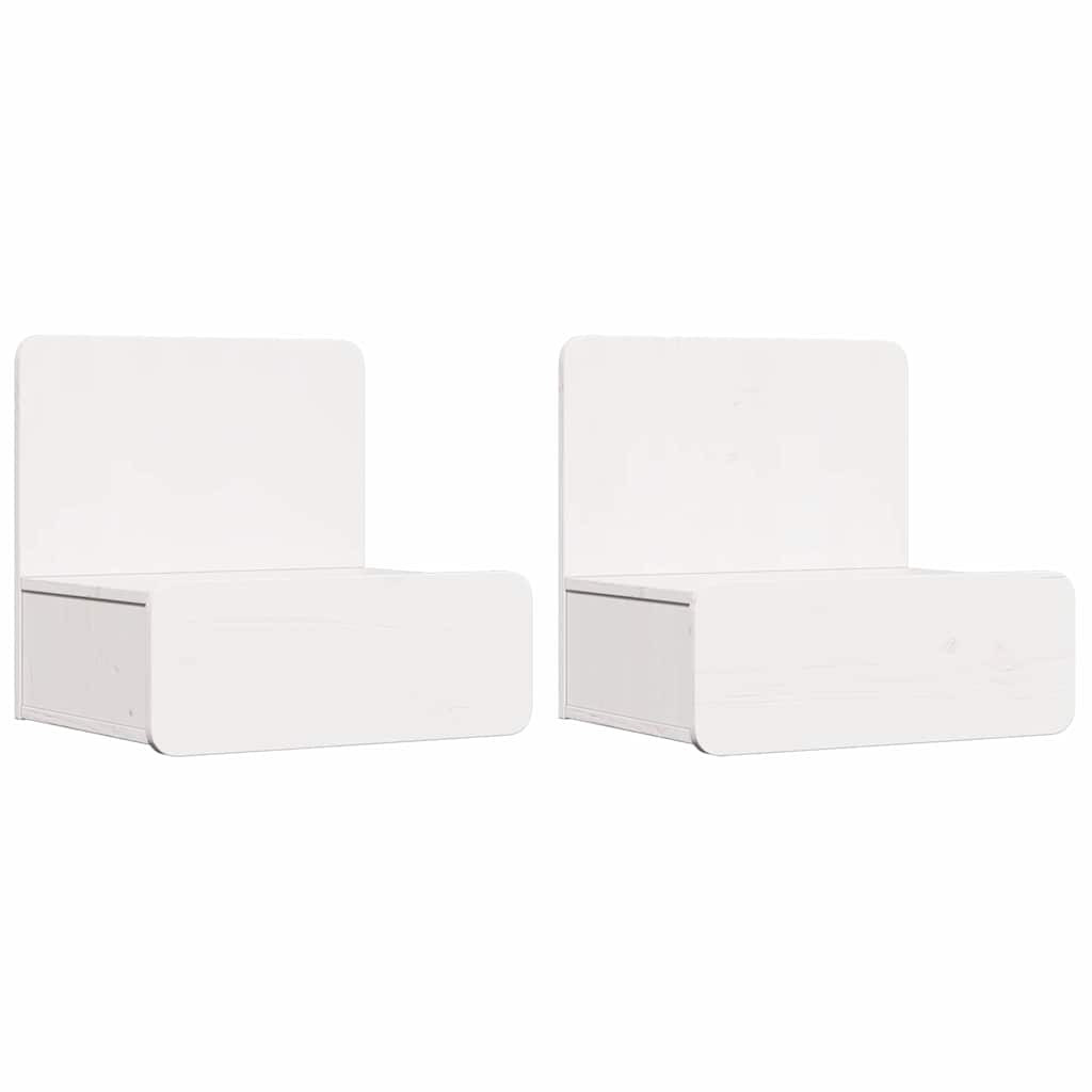 2x Szafka Nocna BiałaKomoda Stolik Nocny Do Sypialni 44 x 32.5 x 40 cm