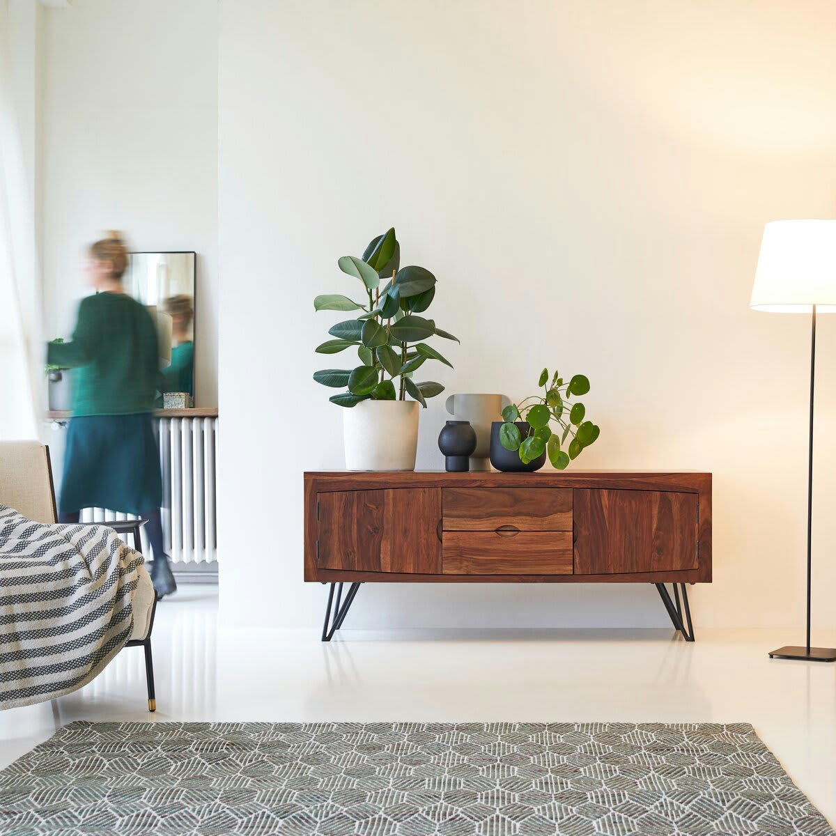 BONNIE - Meuble TV en palissandre massif 150 cm