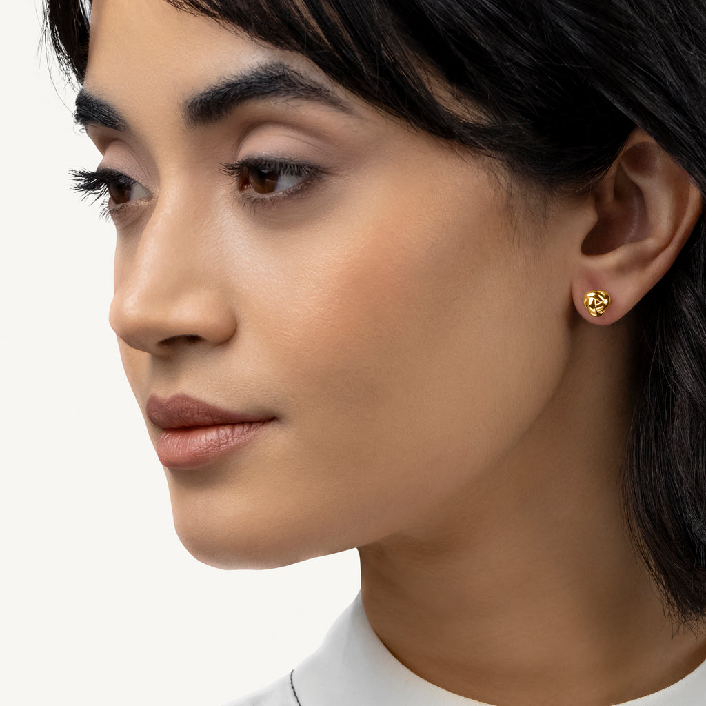 Mallow Street - Gold Twist Stud Earrings