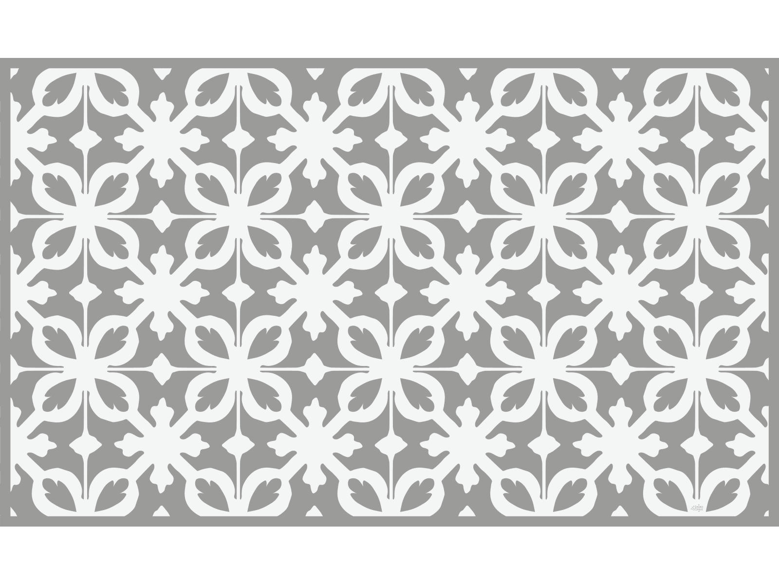 CASTIGLIONE - Tapis vinyle gris 100x160cm