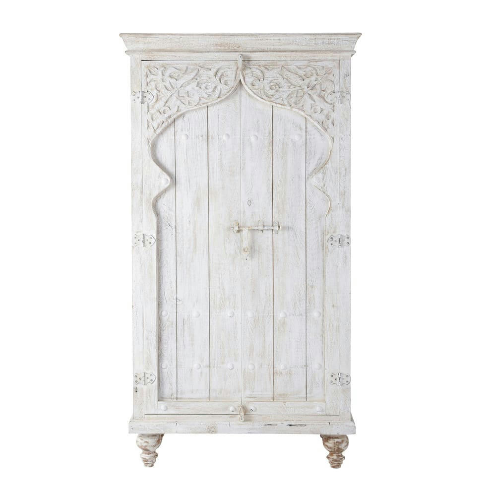Sinbad - Armoire en manguier blanche L 102 cm