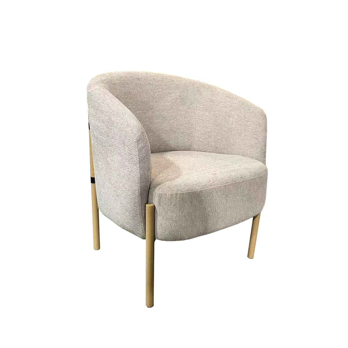 Poltrona Chania Em Tecido Bege