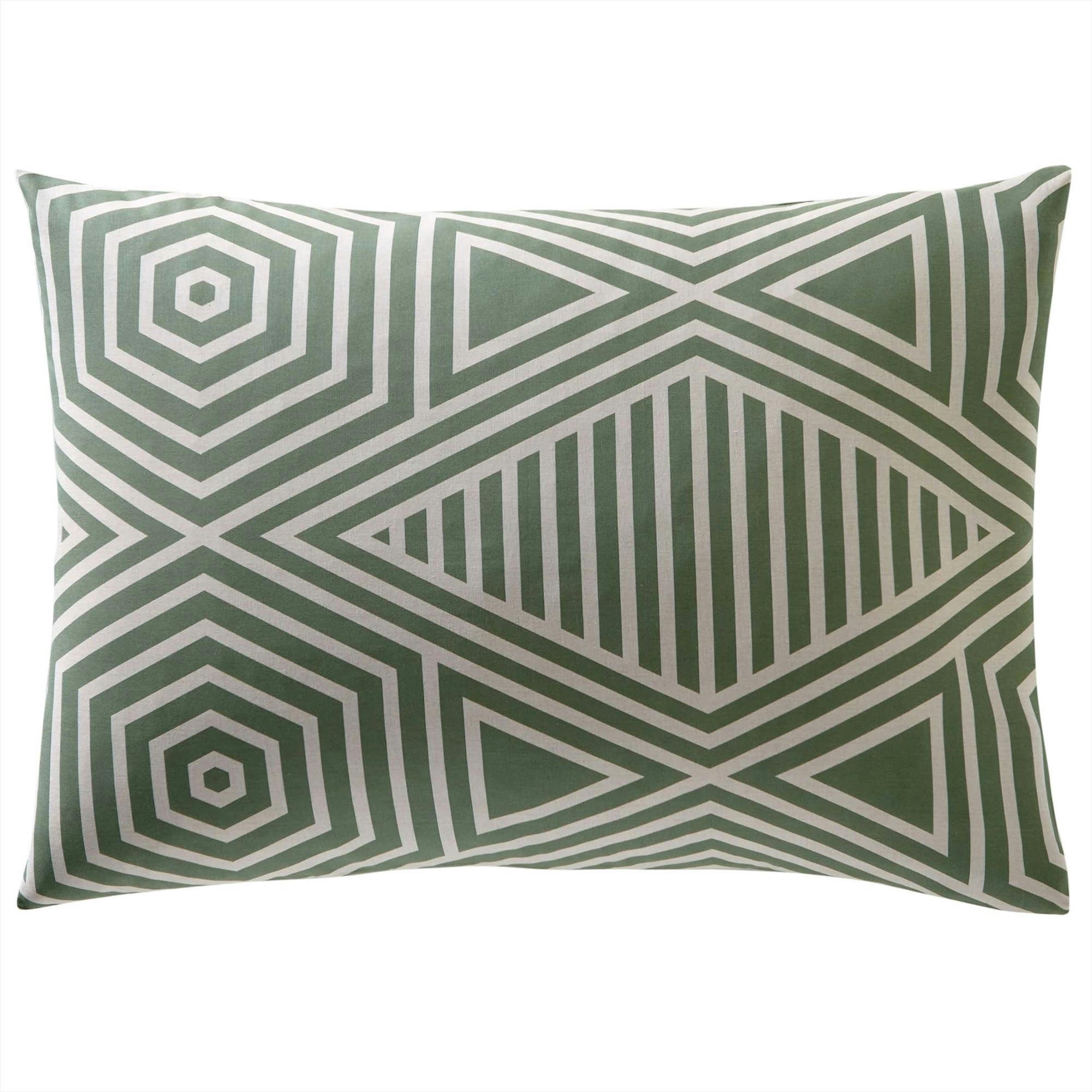 THEO - Taie sac 63x63 vert lichen en coton