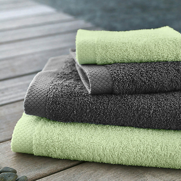 Parure de bain 6 pièces PURE Vert Pomme 550g/m2