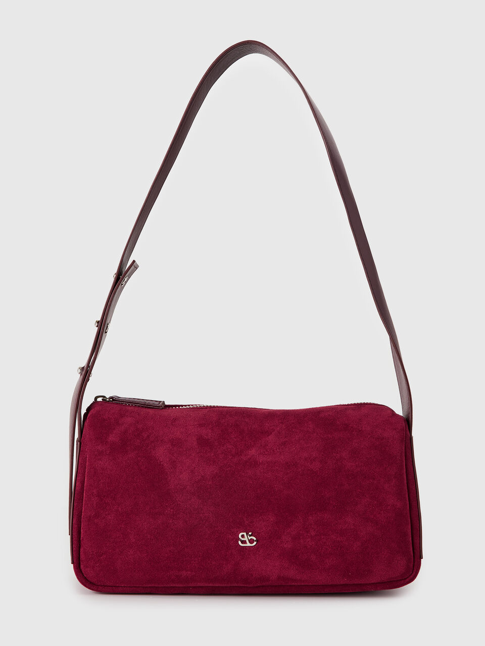 Suede-look shoulder bag
