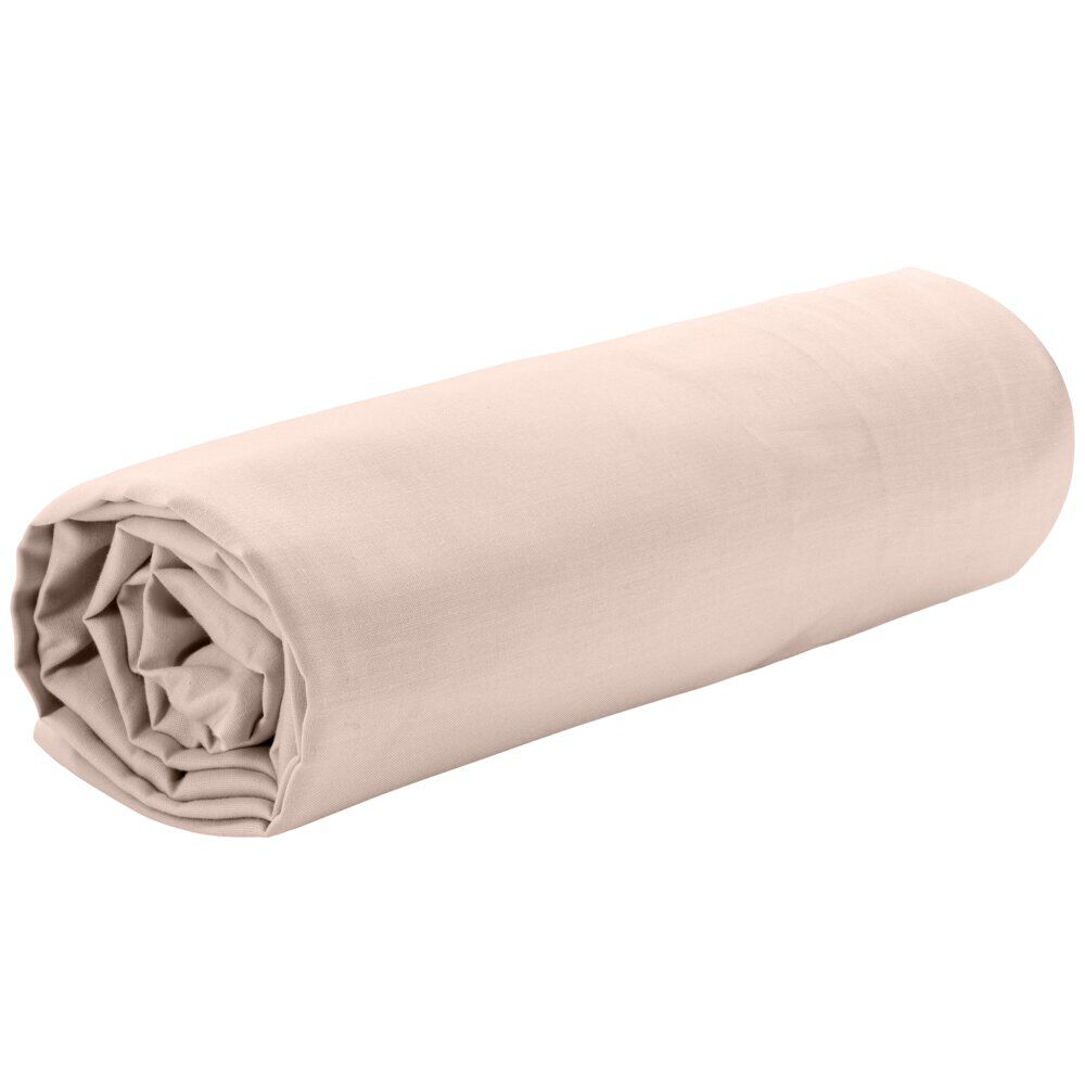 Drap housse 2 personnes 140x200cm rose