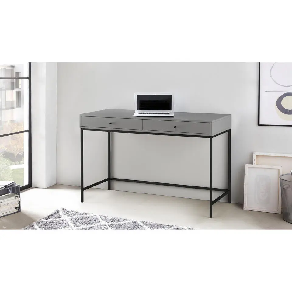Celine - Bureau met 2 laden in grijs MDF