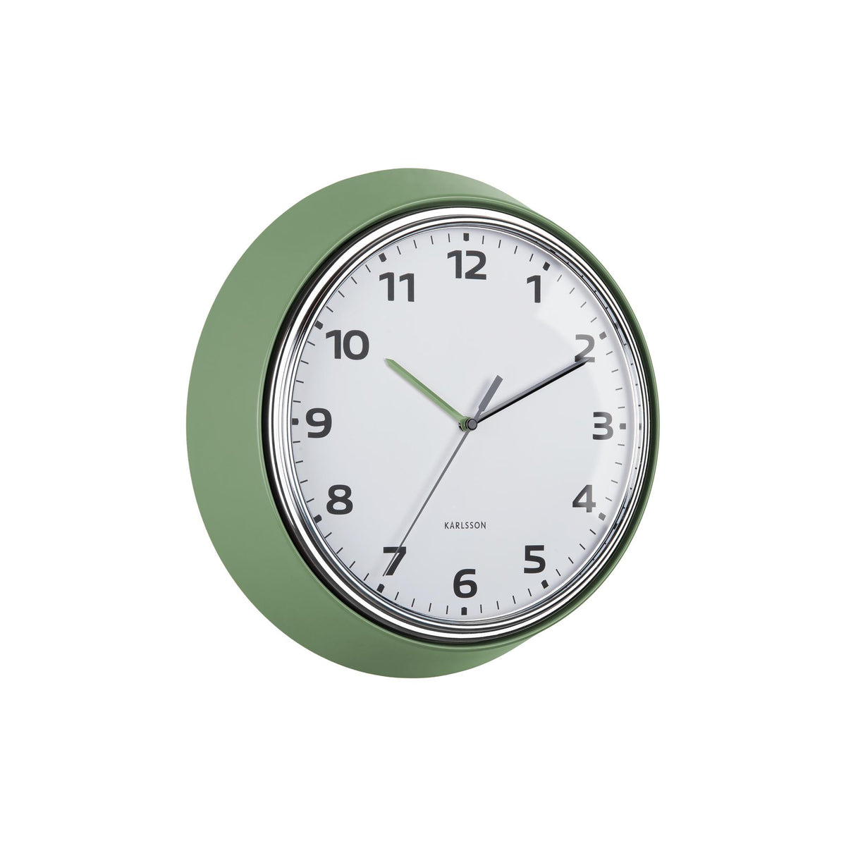 Karlsson wandklok Modern Retro - groen - Ø34cm