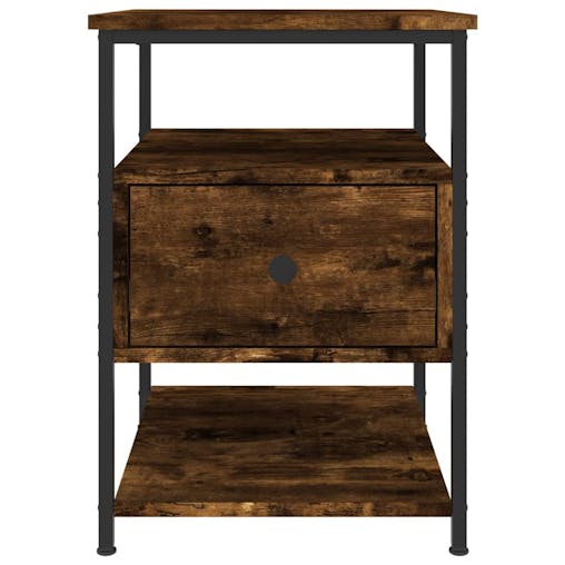 NNEVL Bedside Cabinets 2 pcs Smoked Oak 40x42x56 cm Engineered Wood