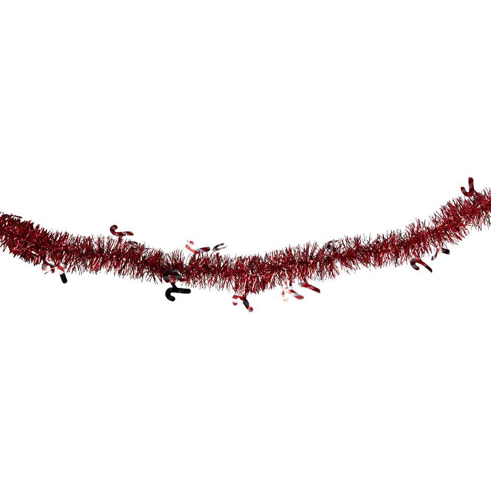Guirlande scintillante sucre d'orge rouge 2m