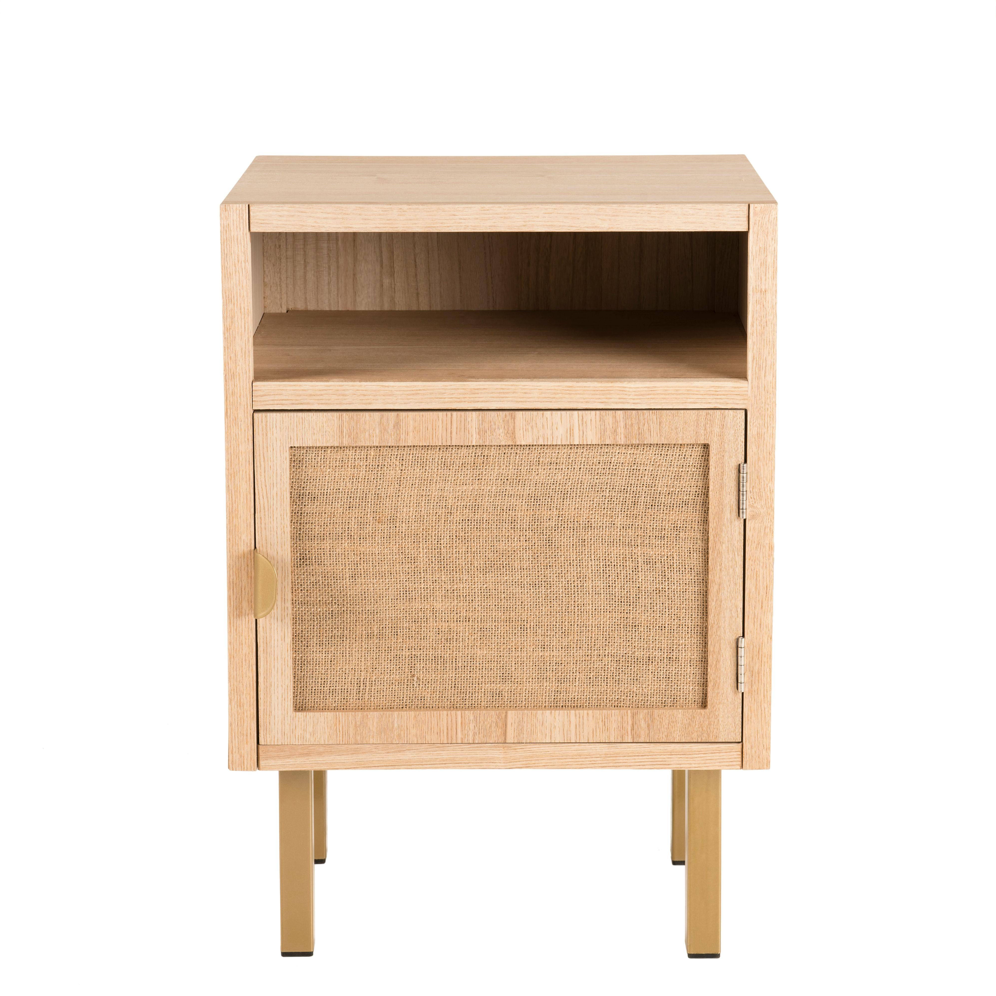 Table de chevet moderne toile de jute CORDOUE
