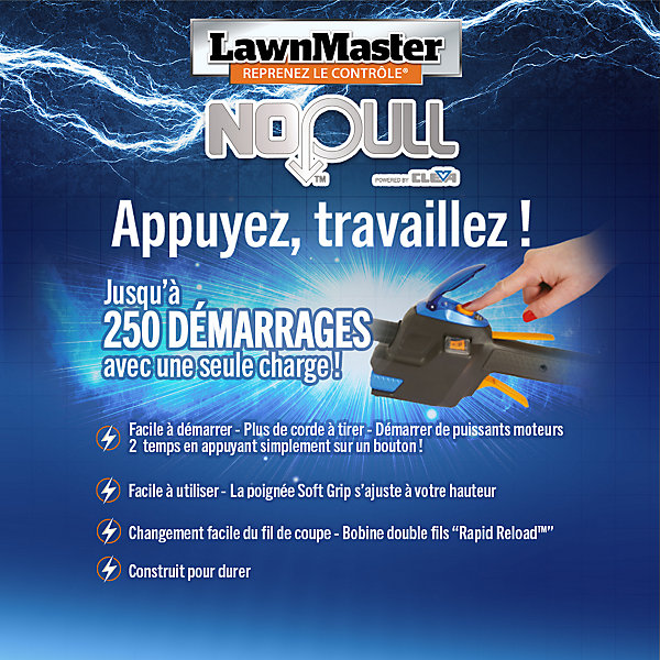 Débroussailleuse thermique 26cc 4 en 1 avec démarrage électrique - Lawnmaster