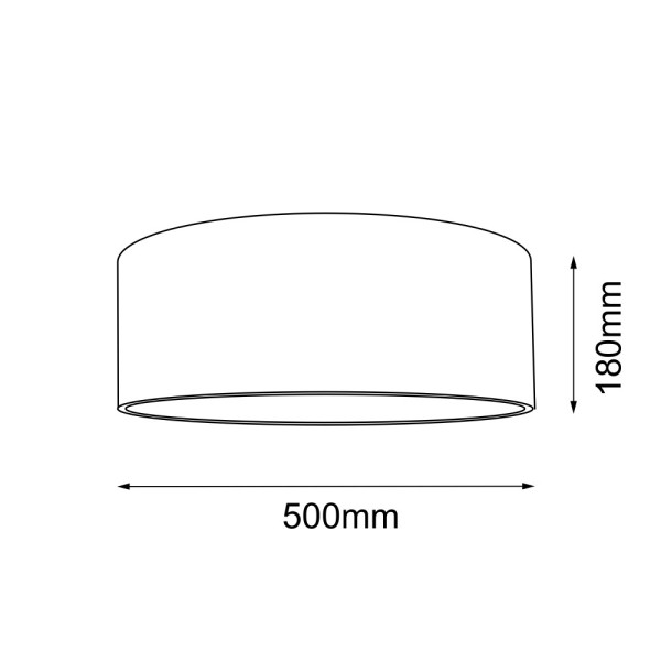 Plafonjutowo-biały okrągły 50cm LAMEGO 1xE27x40W IP20 Shilo