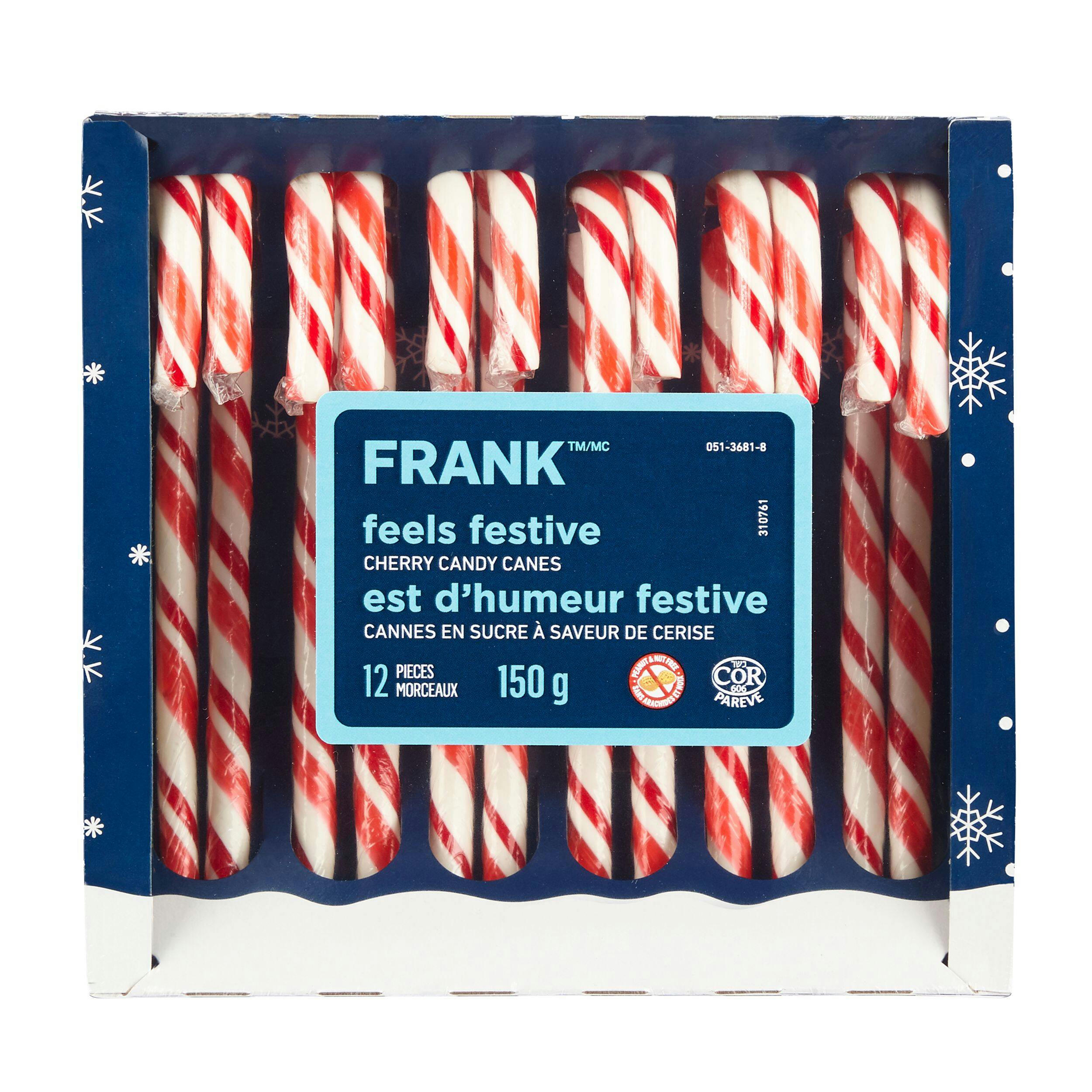 FRANK Cherry Candy Canes, 12-Pk, 150-g