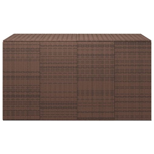 NNEVL Garden Cushion Box PE Rattan 194x100x103 cm Brown