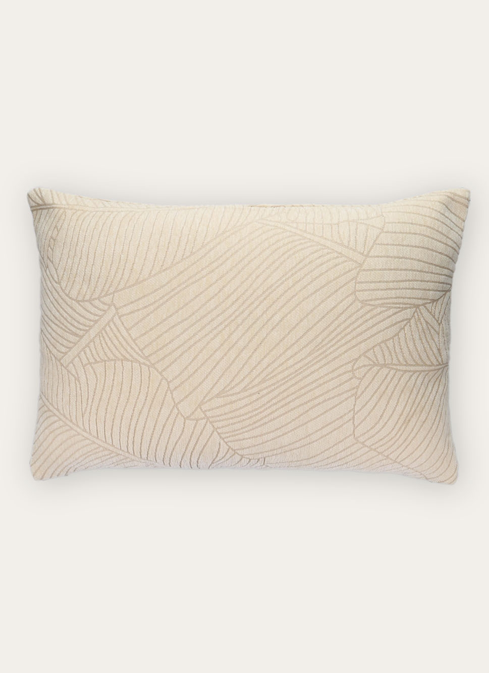 HOUSSE DE COUSSIN JACQUARD CHENILLE ECRU