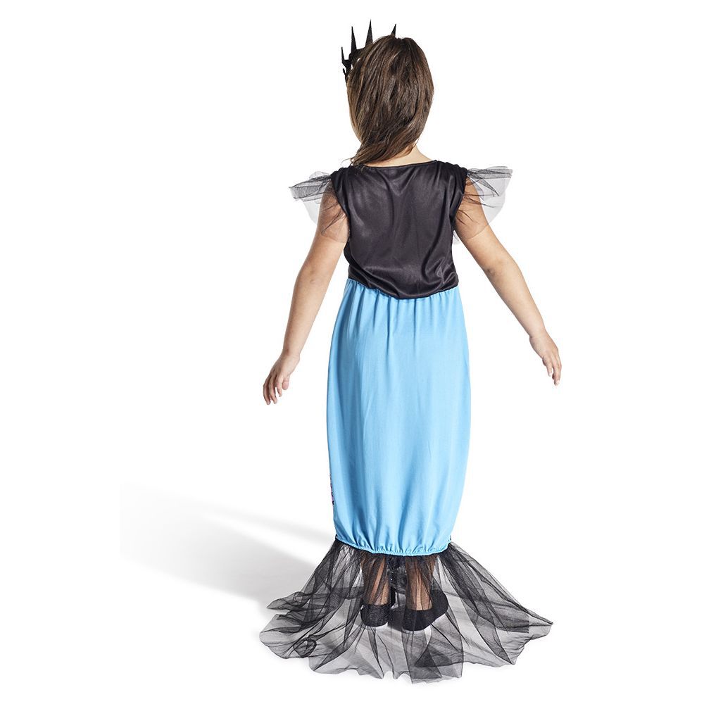 Déguisement enfant sirène robe et serre-tête noir et violet 4/6ans