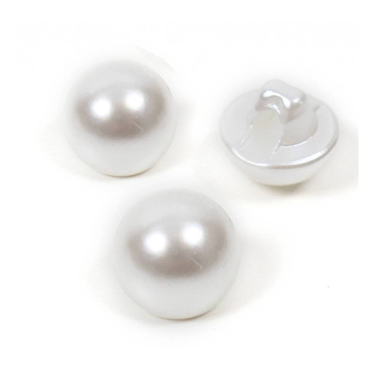 Hemline Cream Basic Pearl Effect Button 6 Pack