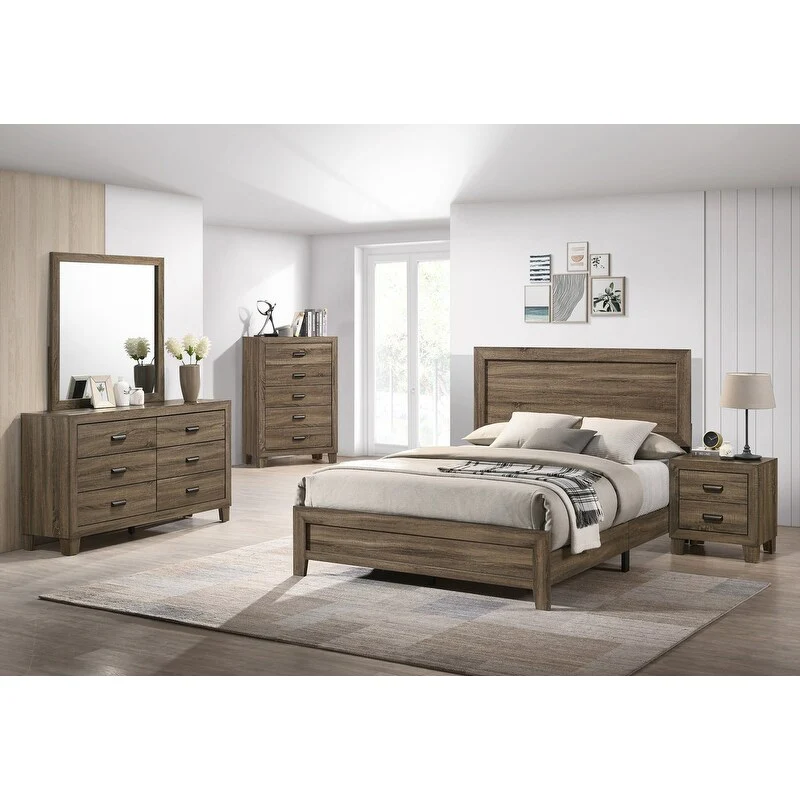 Best Quality Furniture Donna 5 Piece Bedroom Set with 2 Nightstands