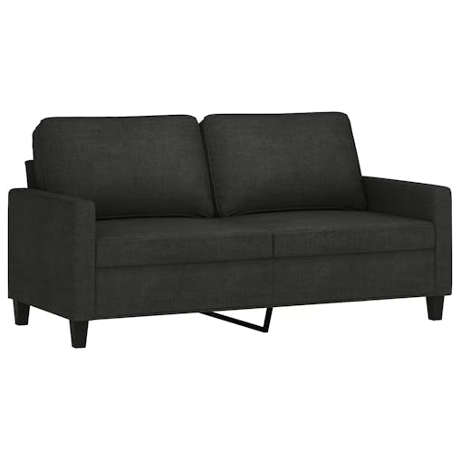NNEVL 2-Seater Sofa Black 140 cm Fabric