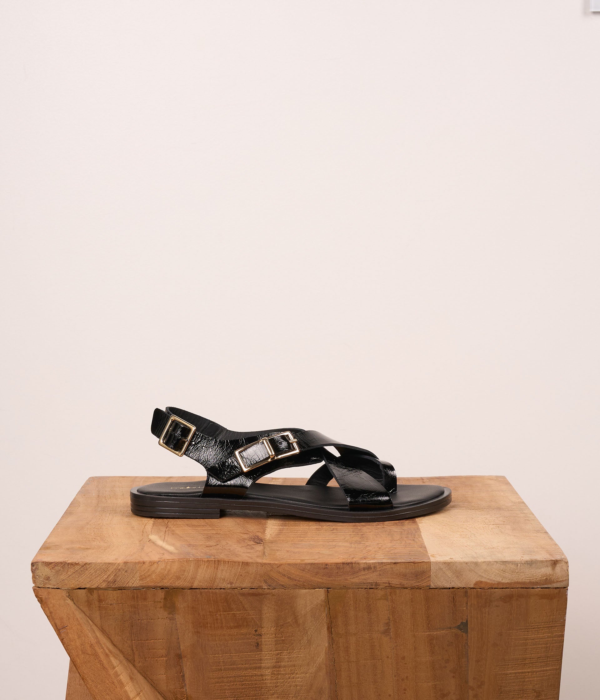 Sandales vernies noires Pita