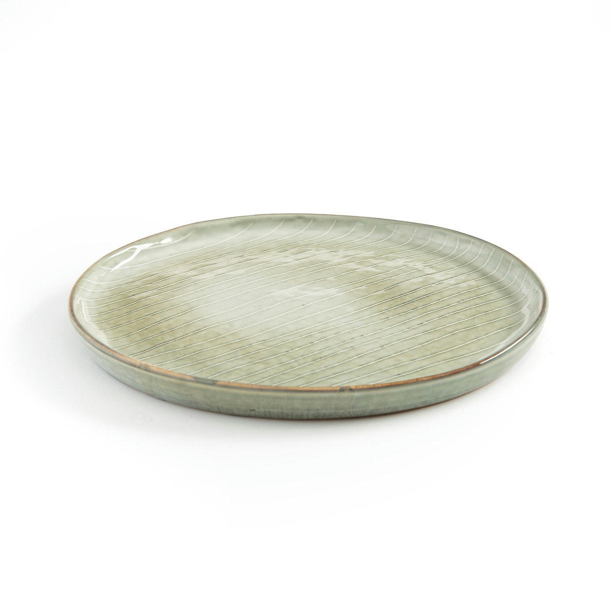 4 assiettes à dessert en grès Shima