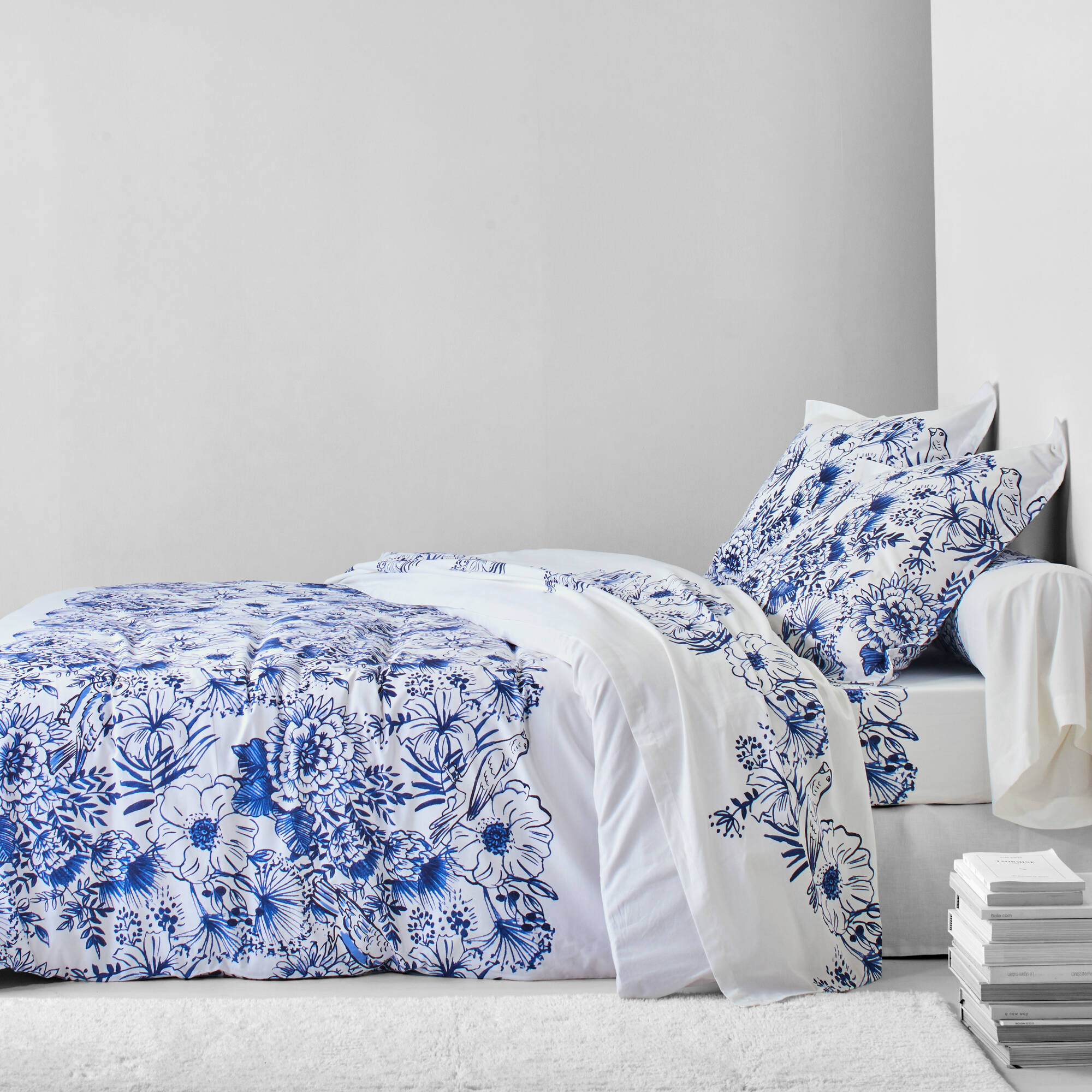 Linge de lit Lydia en coton imprimé