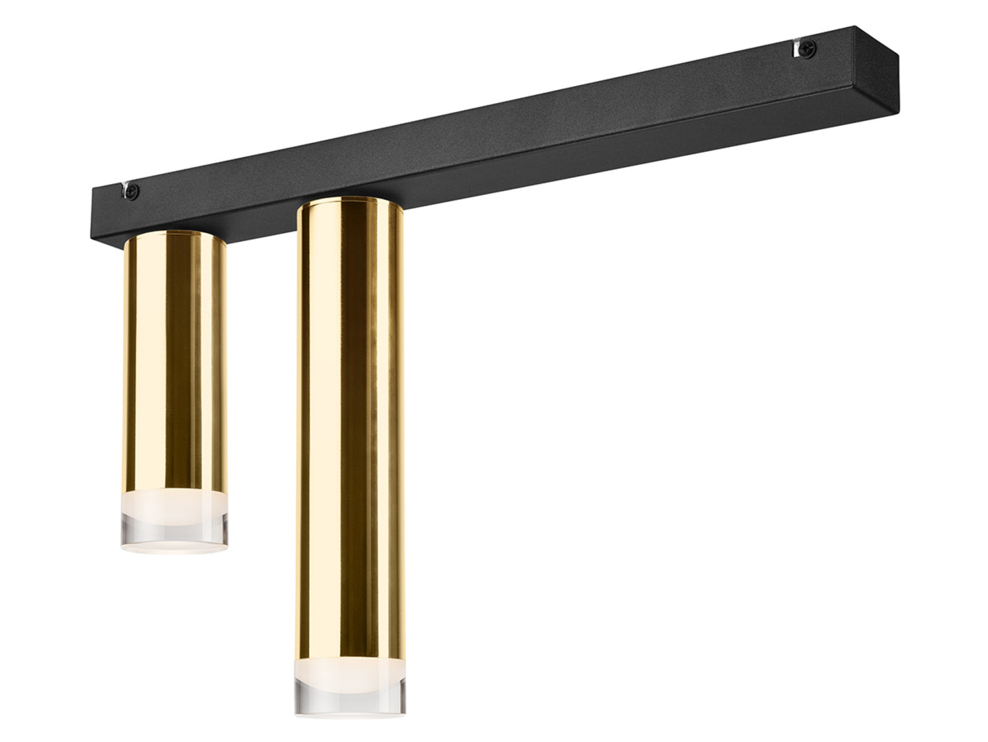 Lampa sufitowa Diego 2-punktowa stalowa czarno-złota