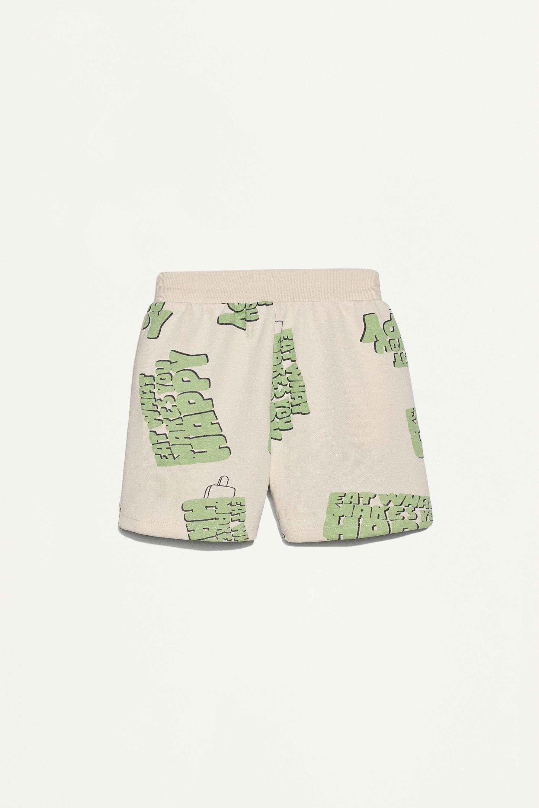 Bermuda felpa estampada