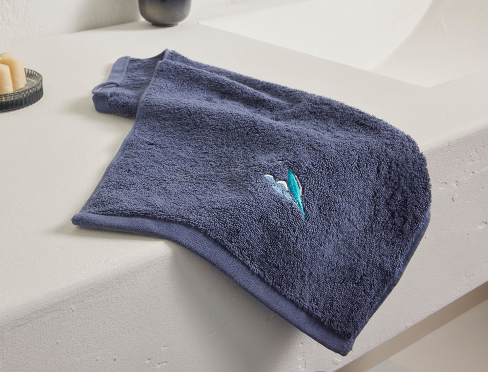 Serviette invité brodéeBaies célestes