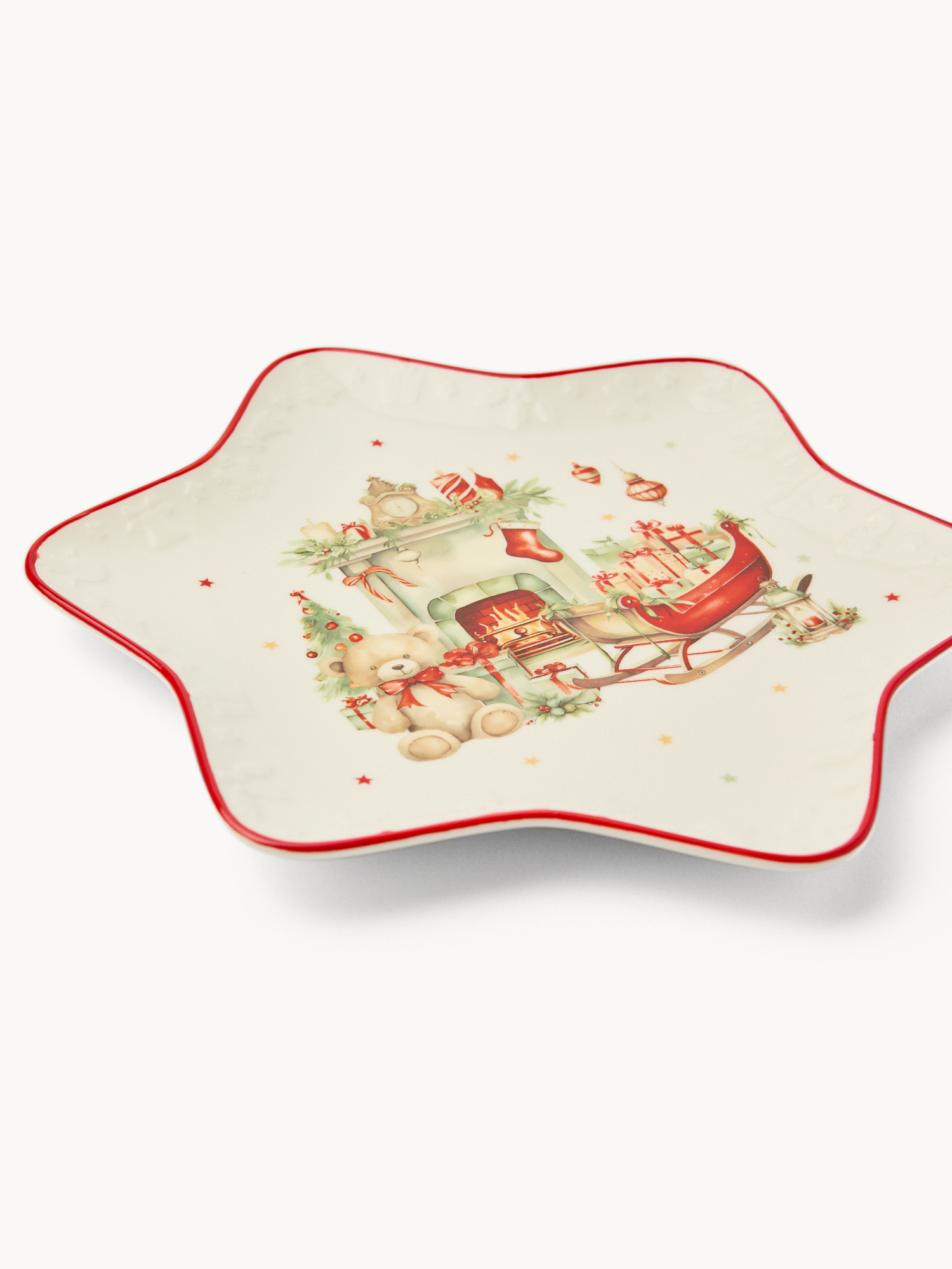 Piattino stella in porcellana Natale vintage