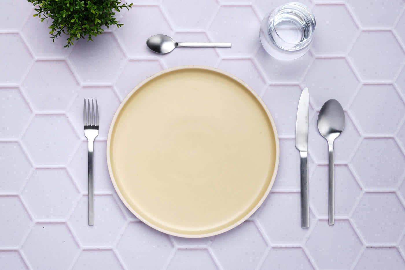 NUDE - Lot de 24 couverts de table en inox argent