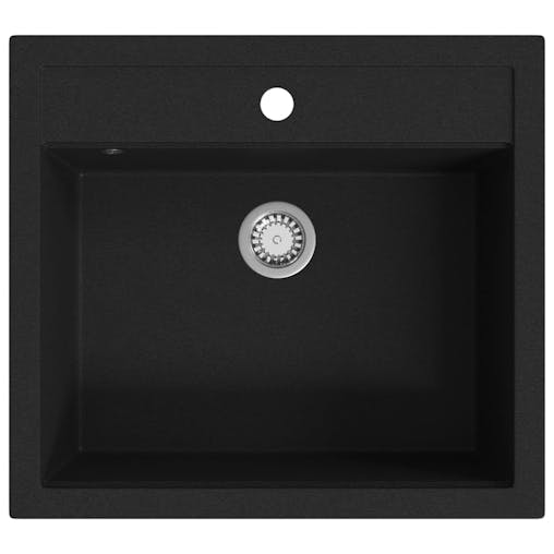 NNEVL Granite Kitchen Sink Single Basin Black