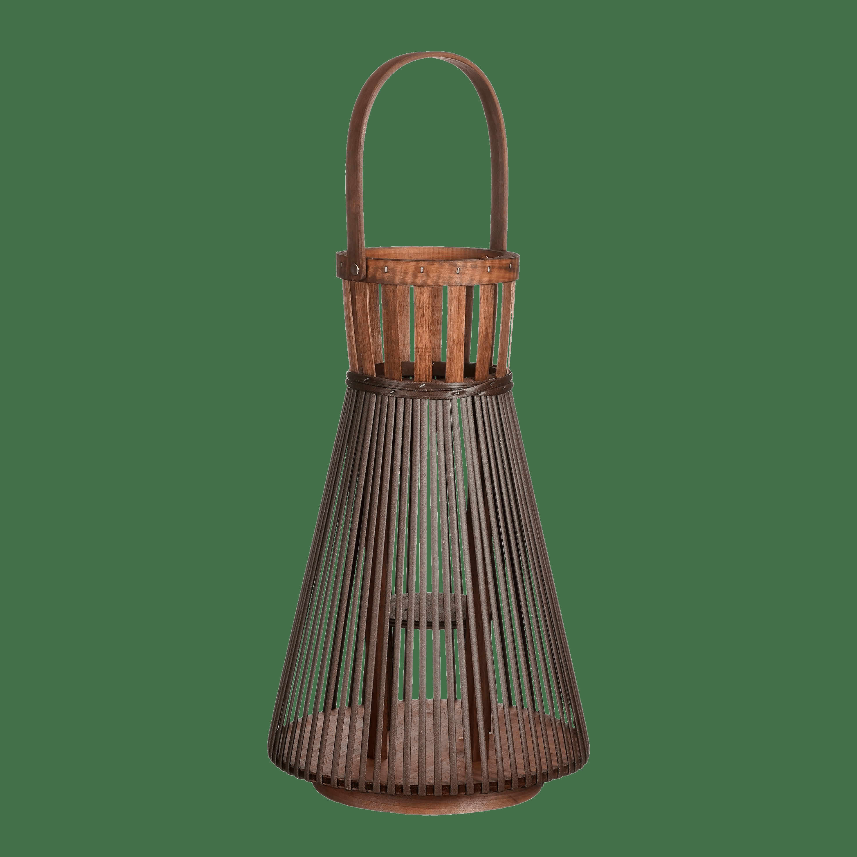 COSMO - Lanterne en polyester recyclé marron foncé H45