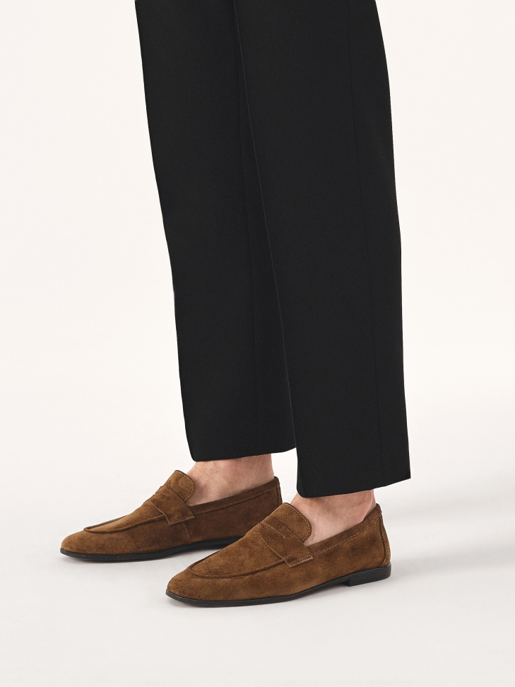 Brown suede loafers from Limited Collection