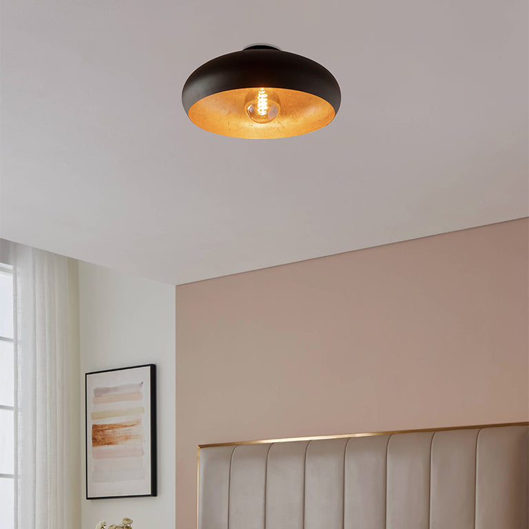 EGLO Mogano Plafondlamp Ø 40 cm - Zwart/Goud