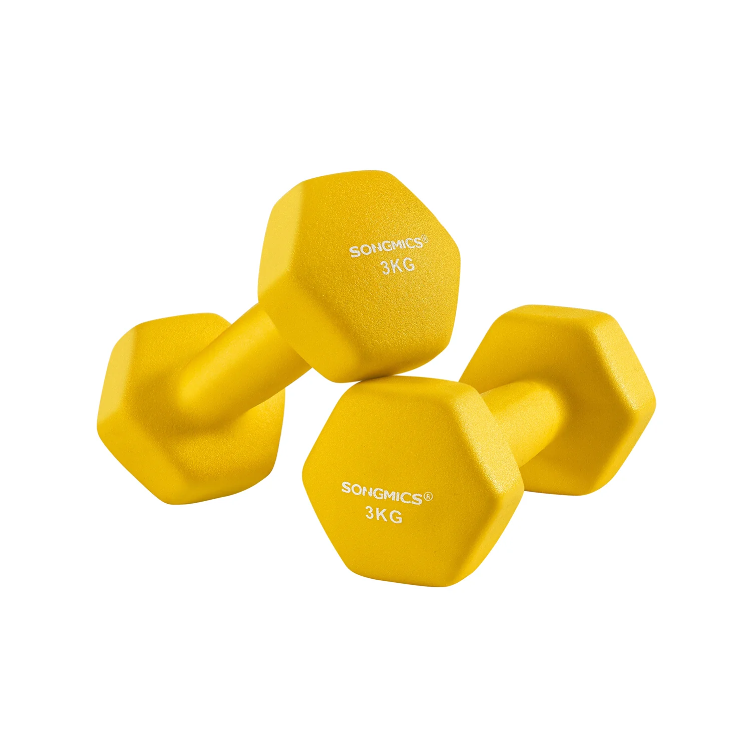 2 Haltères 3 kg jaune