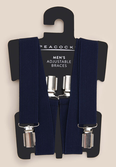 Mens Navy Adjustable Braces