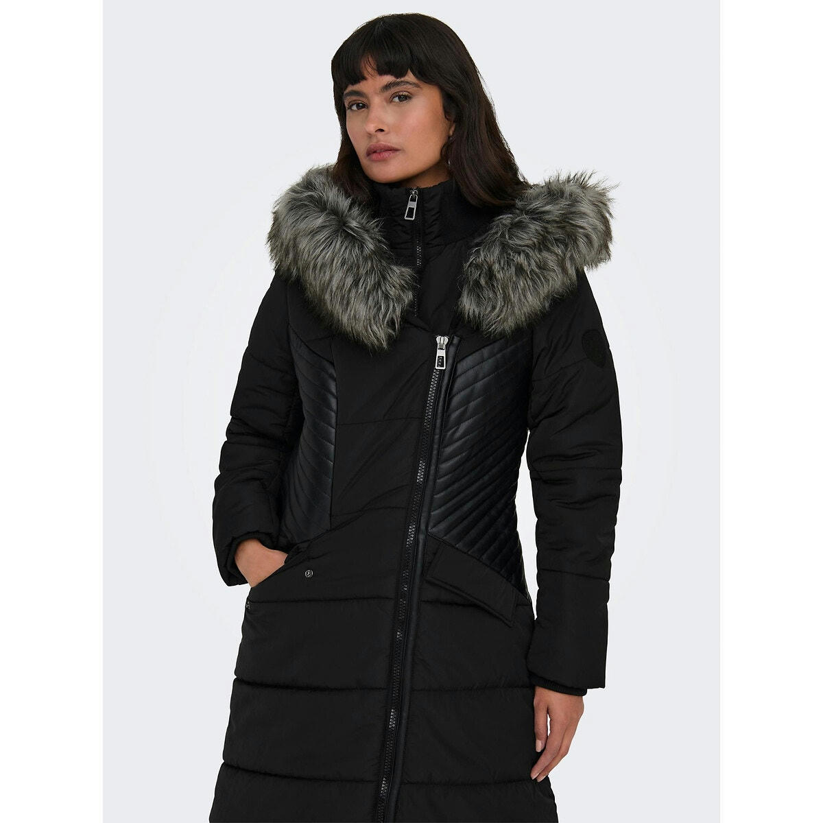 Parka longue à capuche