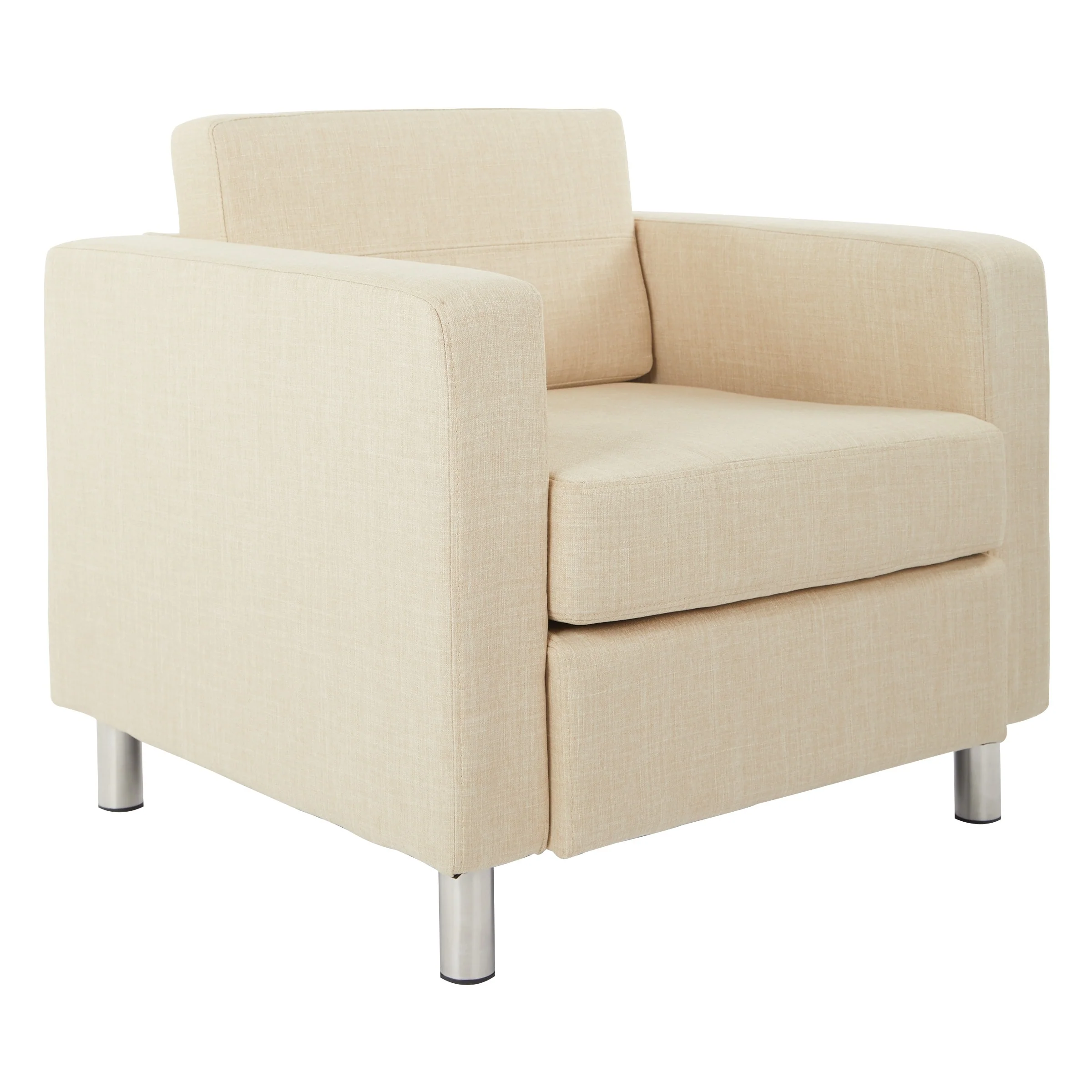 Pacific Arm Accent Chair with Chrome Legs