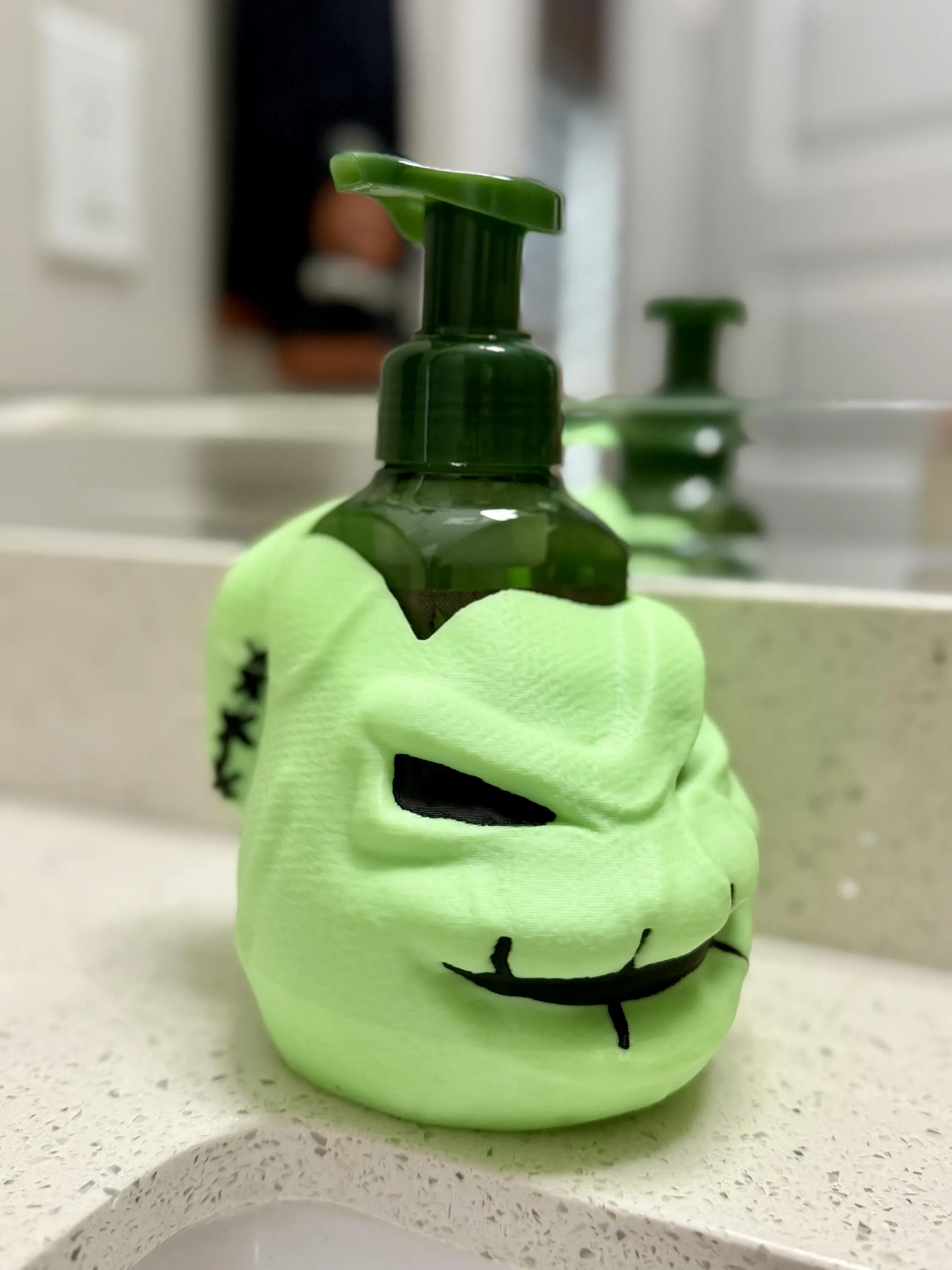 Green Halloween Character Soap Holder | Spooky Bathroom Decor | Halloween Soap Dispenser Holder | 3D Printed Decor