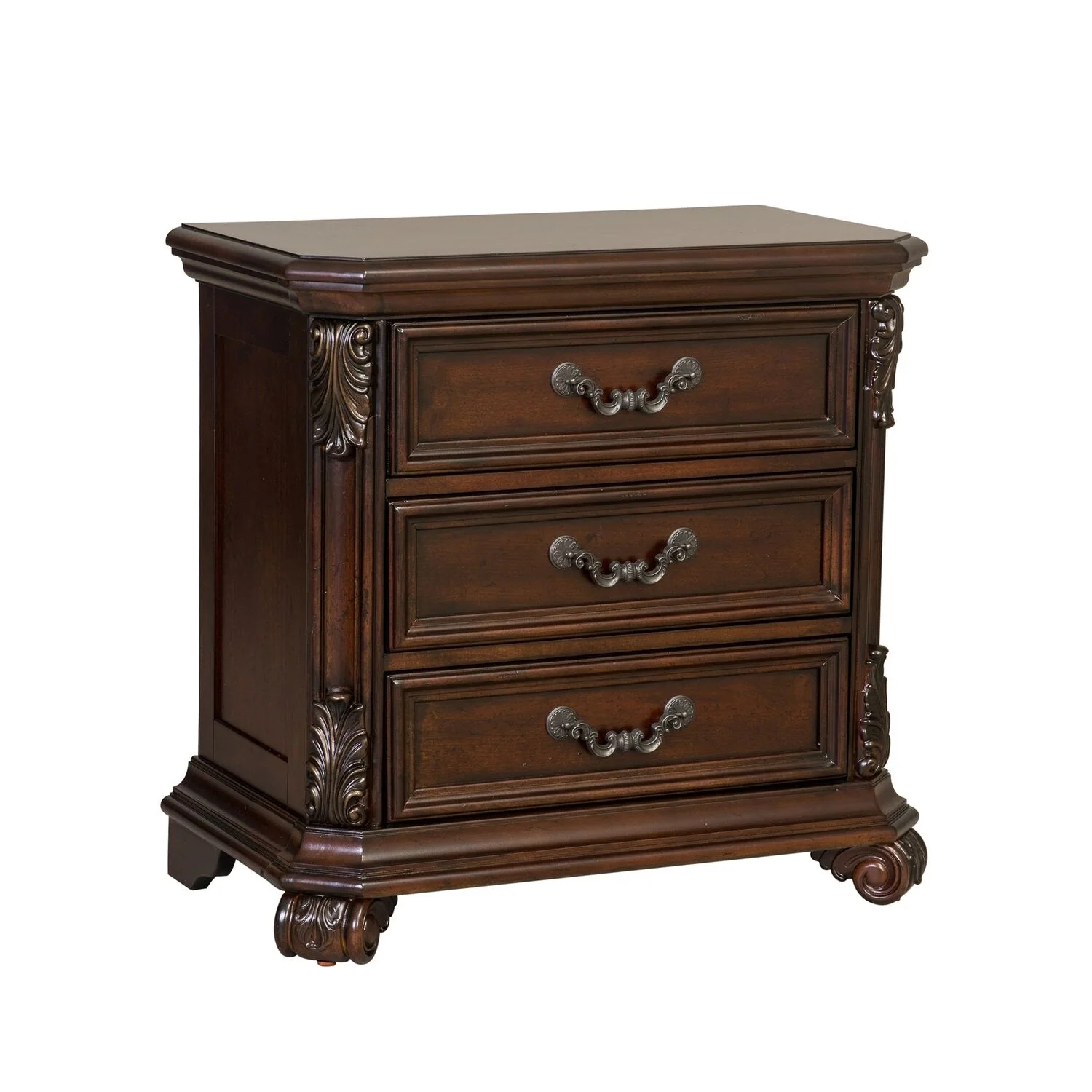 Messina Estates Cognac 3 Drawer Night Stand