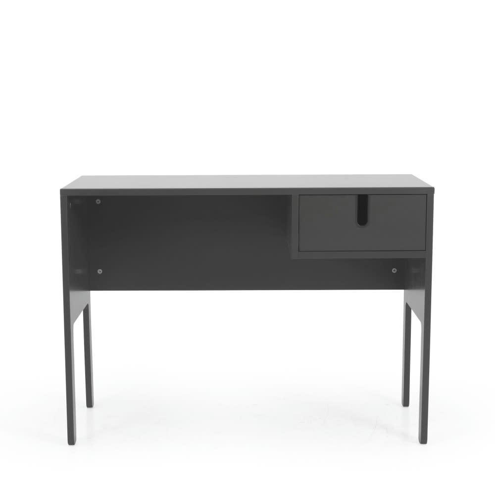 UNO - Bureau en bois 1 tiroir L105cm gris anthracite