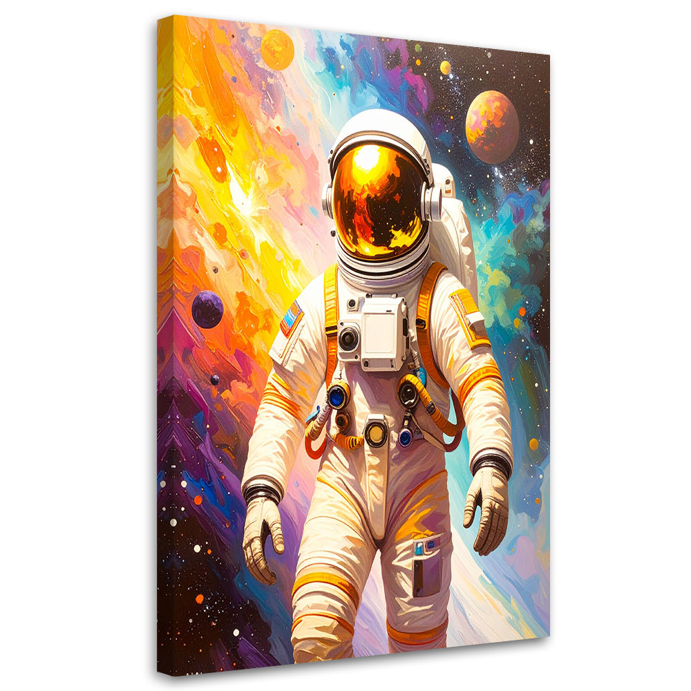 Obraz młodzieżowy do salonu, Astronauta Kosmos Planety 20x30