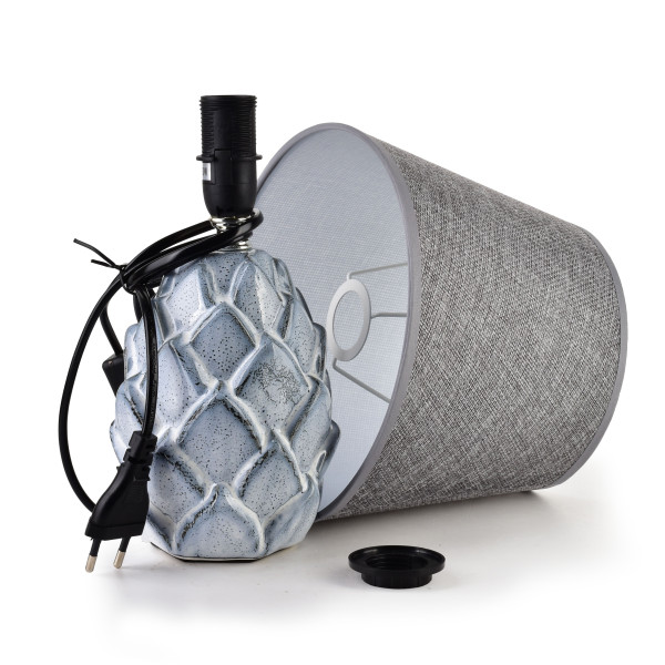 Lampa stołowa LETI GREY 10x10x30cm