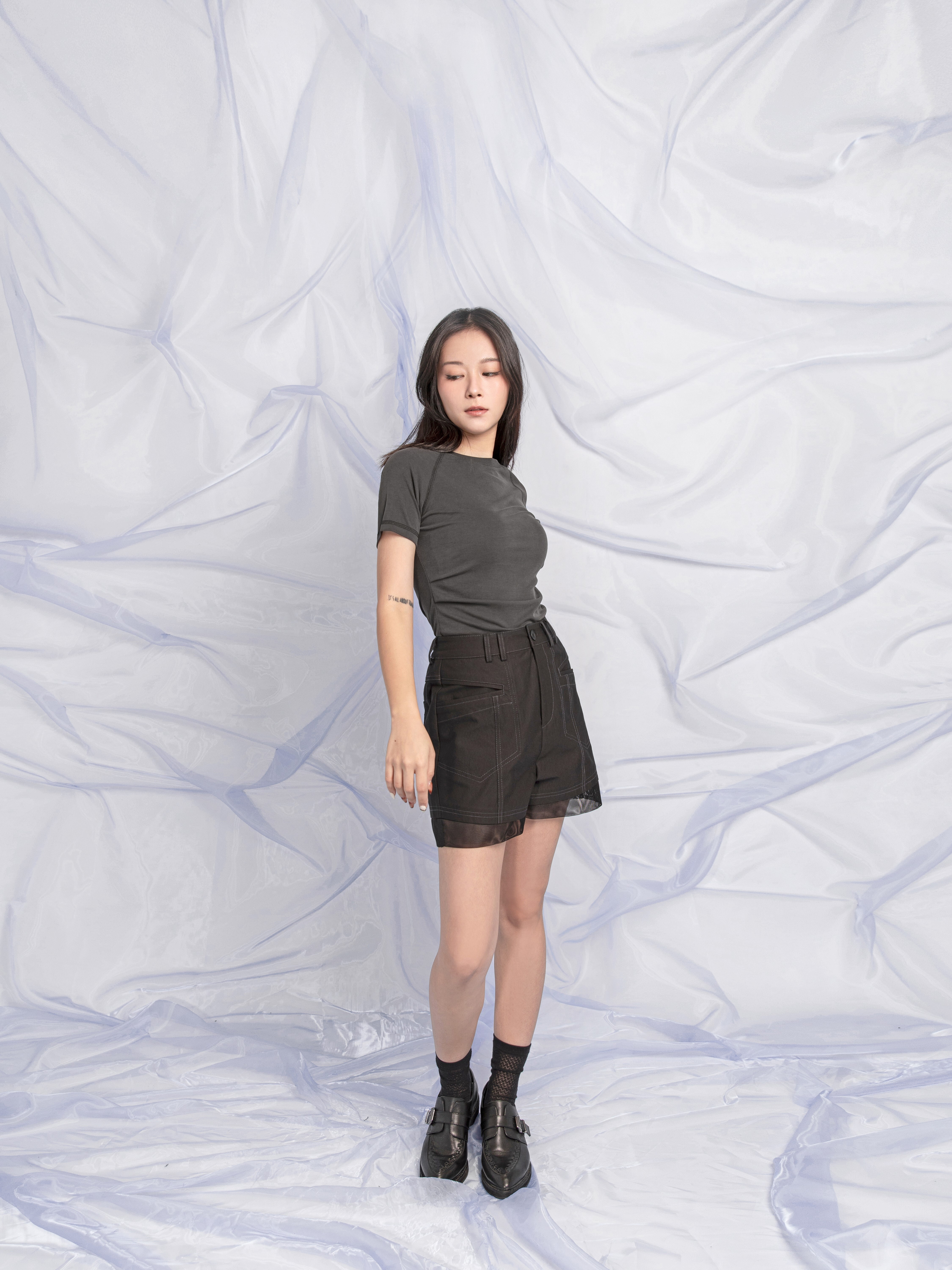 Mesh details shorts - 25SRB053A