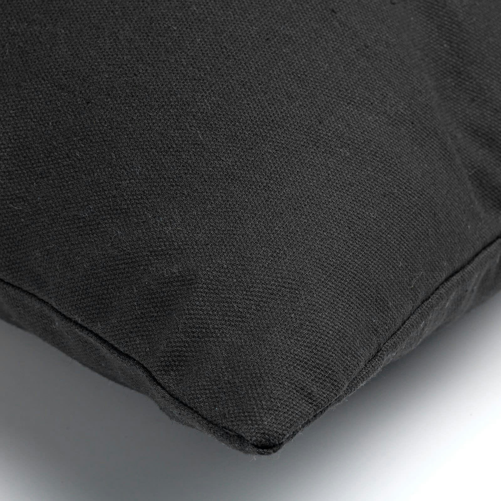 JAMES - Coussin - noir en coton 45x45 cm uni