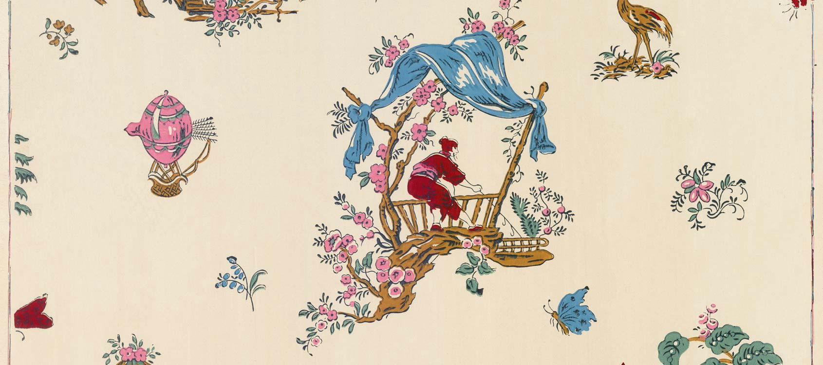 CHINOISERIES - Tête de lit sans support en bois 160*70 cm