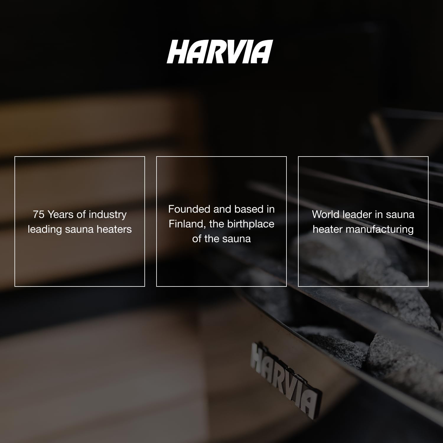 Harvia The Wall Electric Sauna Heater, Powerful 240V Sauna Stove for Medium Sized Rooms, Illuminated Operating Panel, Electric Heater for Dry Sauna Room, Includes Stones (6kW - Black)